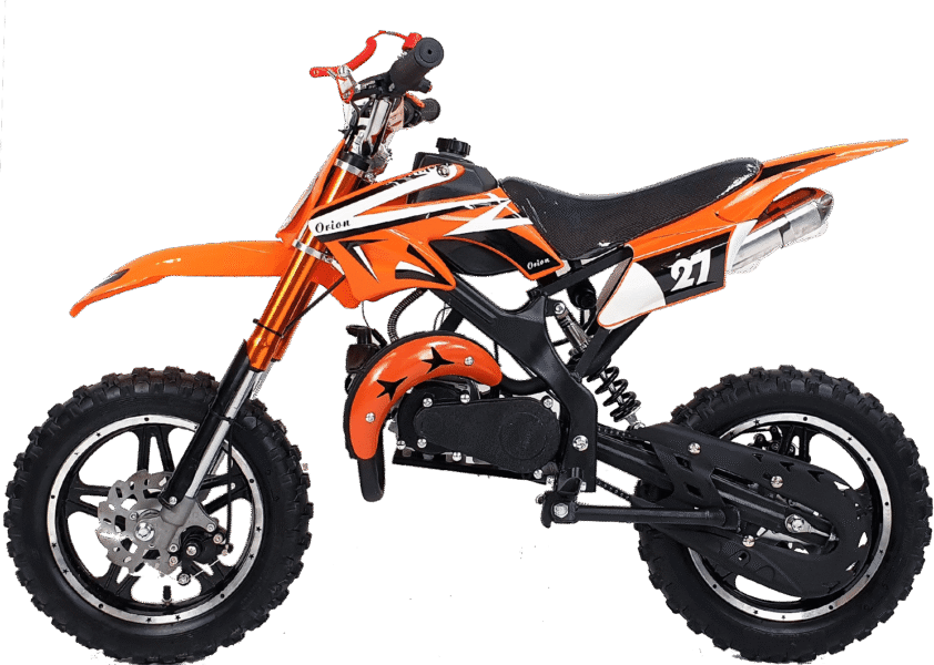 GJ49-Bikes-49CC-2-Stroke-Standard-Bike-Left-Angle-Cosmic-Orange